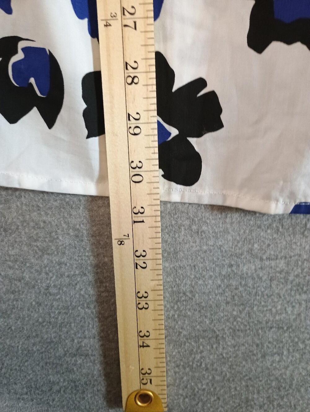 Bob Mackie Women's Size 3X Blue Floral Button-Front Dress with White Collar - Picture 7 of 9